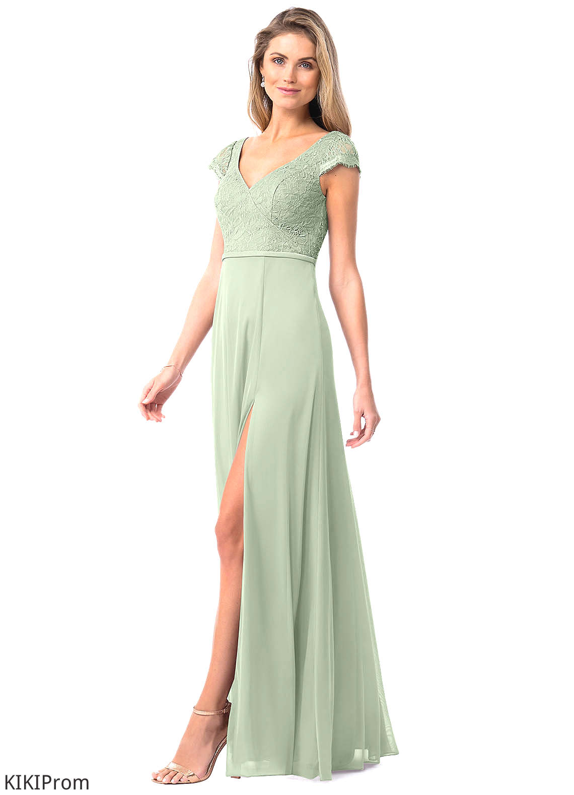 Denisse A-Line/Princess Scoop Floor Length Natural Waist Sleeveless Bridesmaid Dresses