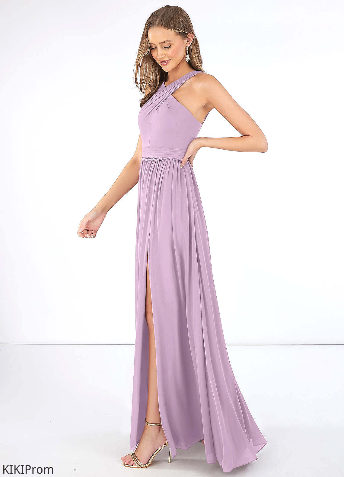 Emmy V-Neck Sleeveless A-Line/Princess Floor Length Natural Waist Bridesmaid Dresses