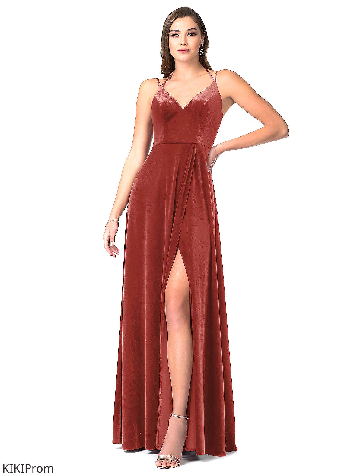 Baylee Sheath/Column Scoop Sleeveless Natural Waist Floor Length Bridesmaid Dresses