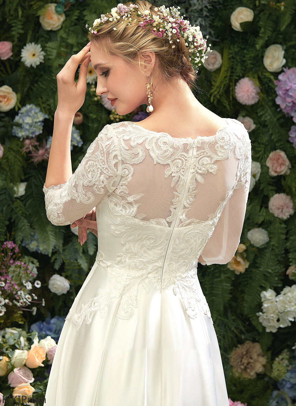 Wedding Dresses Tea-Length Lace Dress Cassidy Wedding A-Line Illusion With