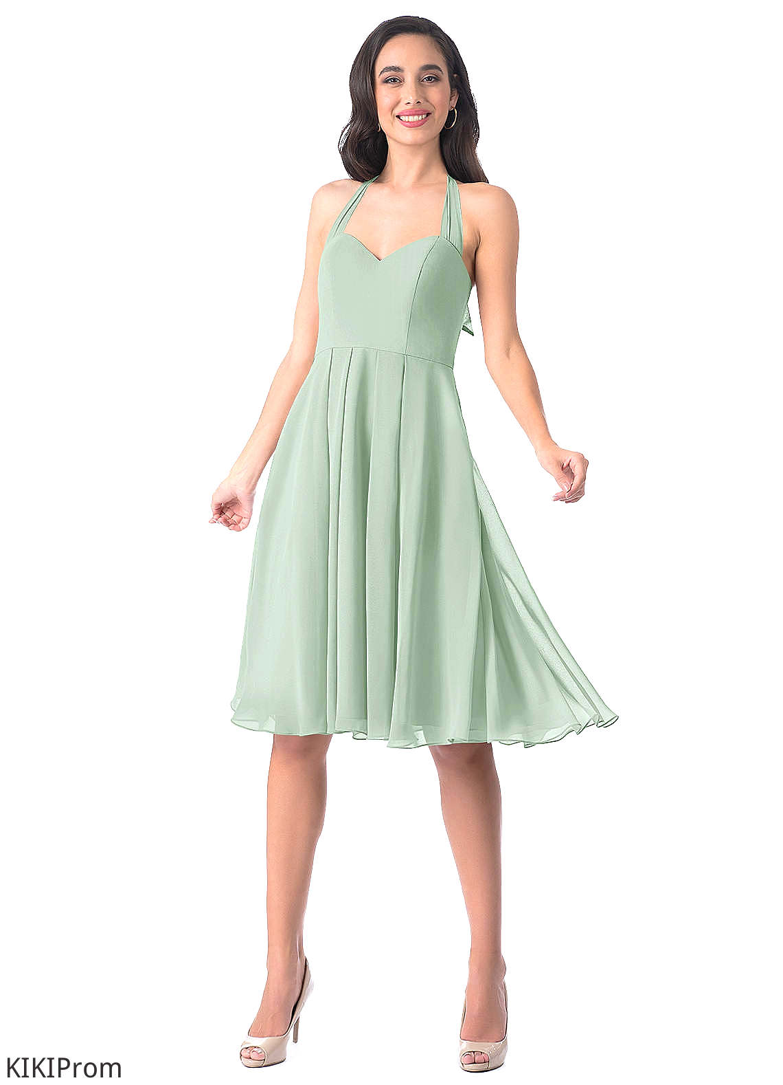Sanaa V-Neck Sleeveless Natural Waist A-Line/Princess Floor Length Bridesmaid Dresses