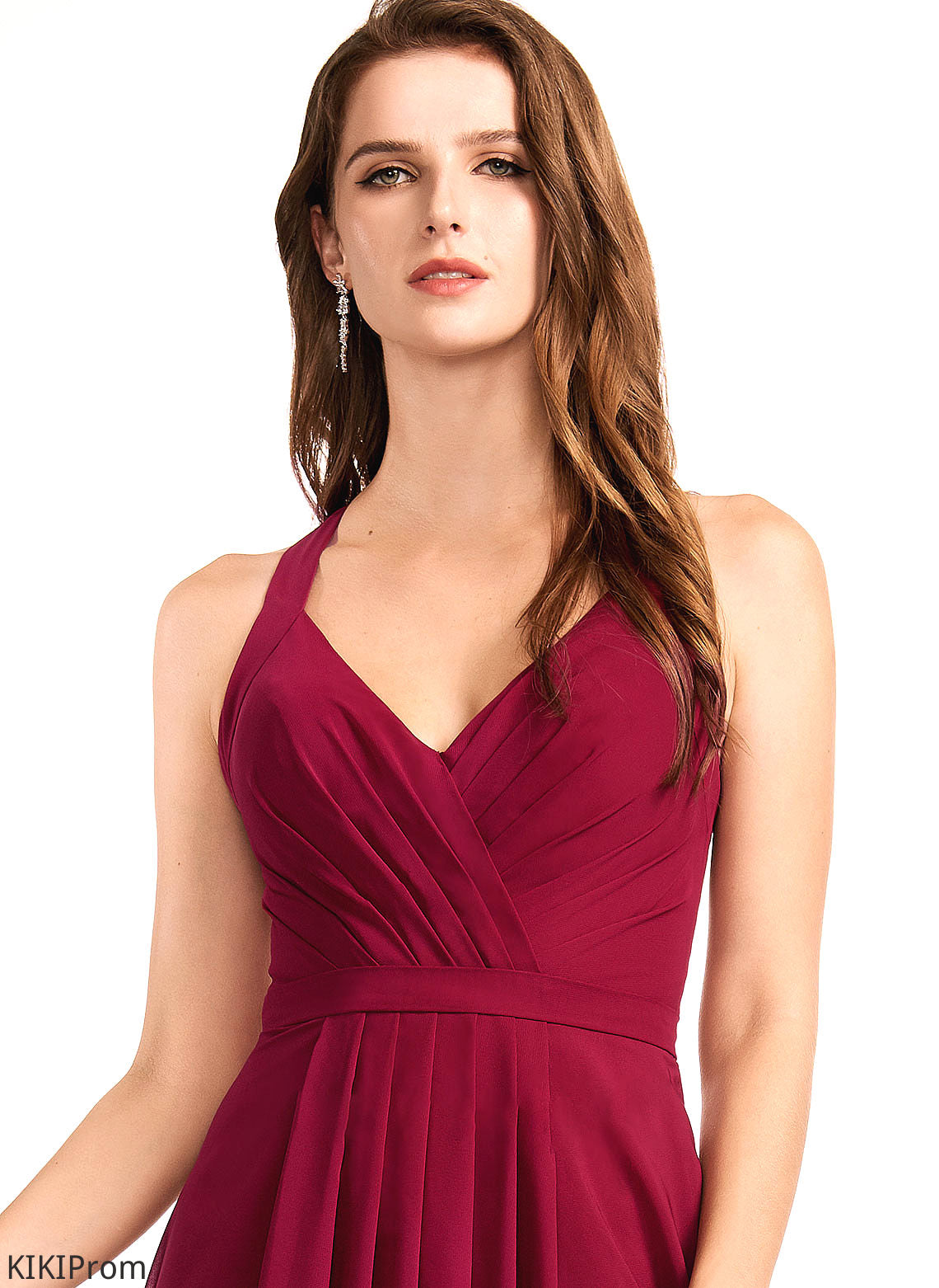 Straps Neckline Fabric Length A-Line Silhouette V-neck Floor-Length Hadassah Bridesmaid Dresses