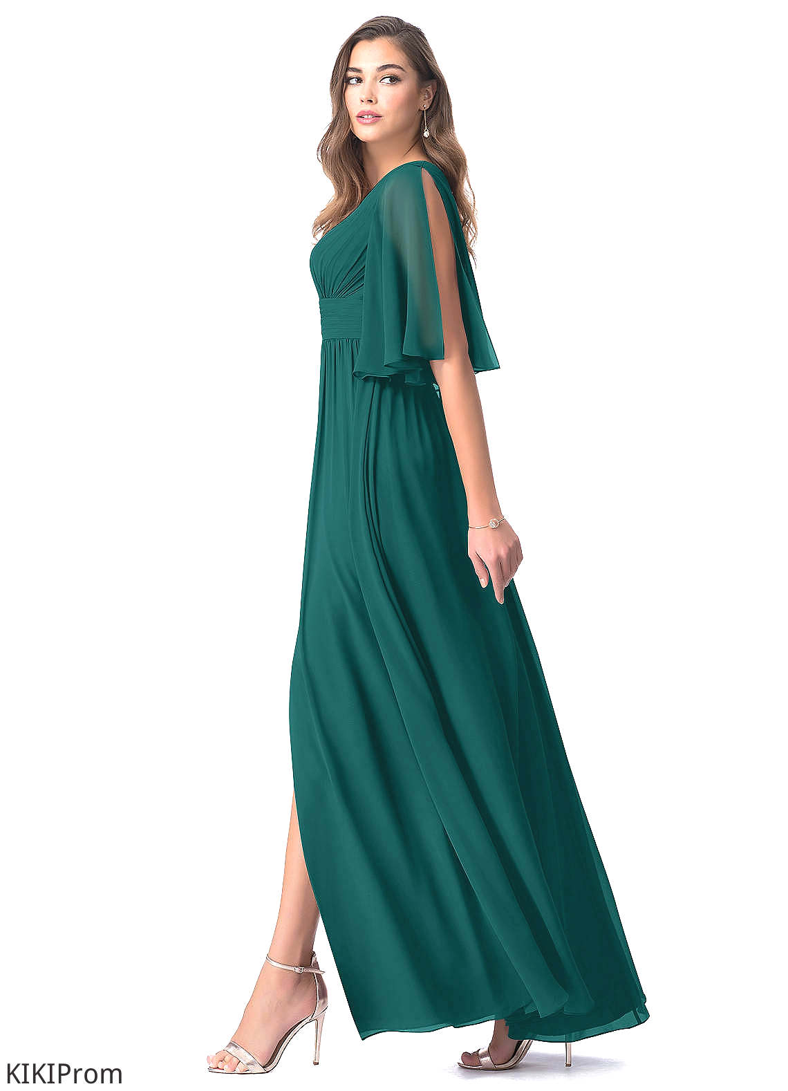Hedda Natural Waist Floor Length Sleeveless Halter A-Line/Princess Bridesmaid Dresses