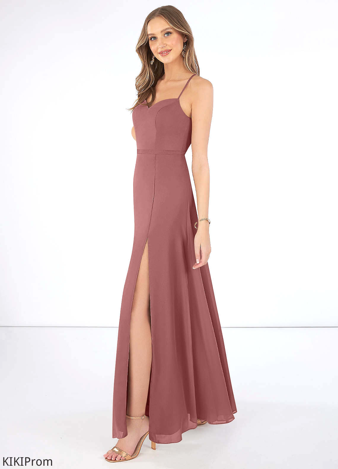 Jess Natural Waist One Shoulder Sleeveless Floor Length A-Line/Princess Bridesmaid Dresses