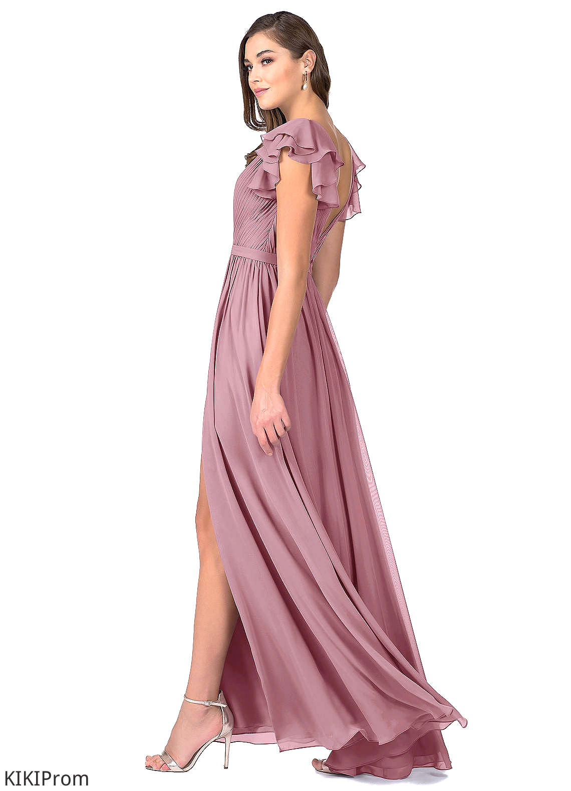 Dylan Scoop Sleeveless High Low A-Line/Princess Natural Waist Bridesmaid Dresses