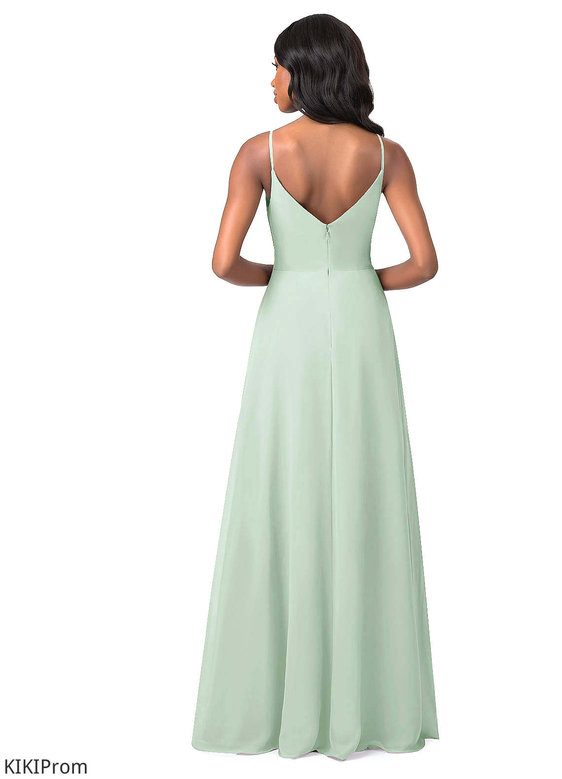 Robin Sleeveless A-Line/Princess Natural Waist Floor Length Spaghetti Staps Bridesmaid Dresses