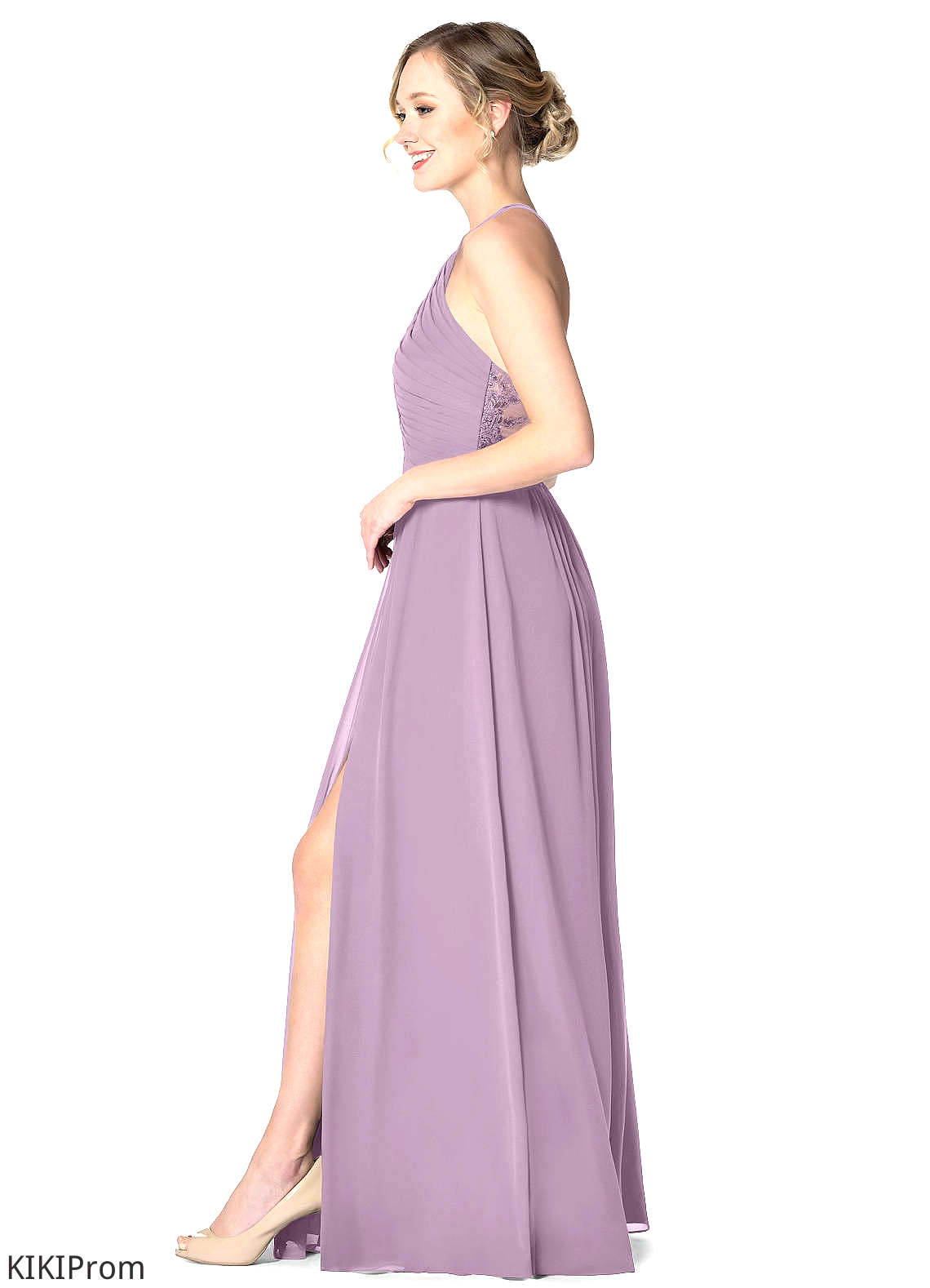 Jacey V-Neck Natural Waist A-Line/Princess Floor Length Sleeveless Bridesmaid Dresses