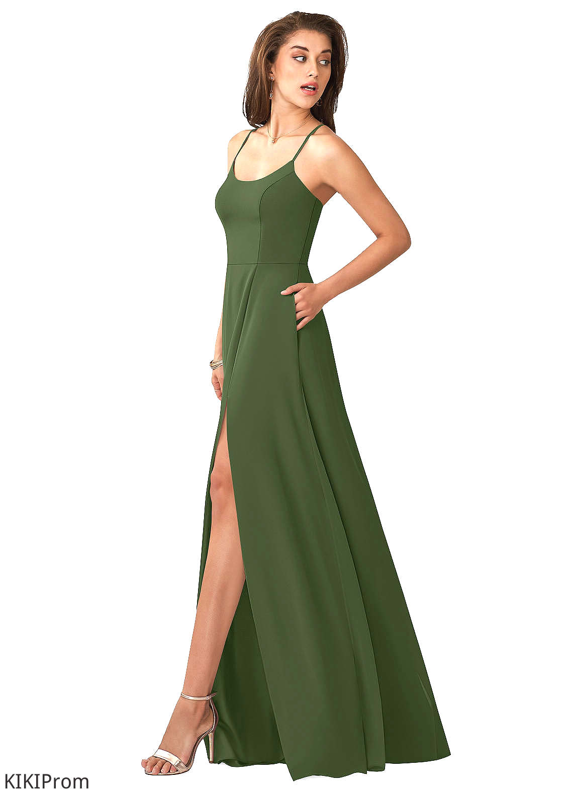 Shaniya Sleeveless A-Line/Princess Natural Waist Scoop Floor Length Bridesmaid Dresses
