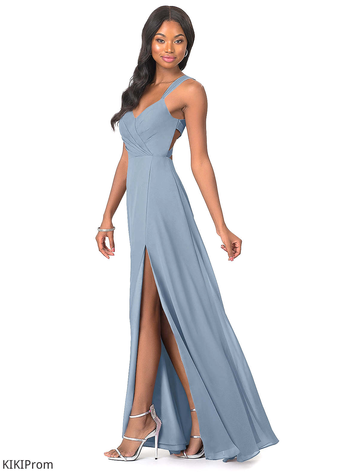 Lilia A-Line/Princess Floor Length Sleeveless Natural Waist Scoop Bridesmaid Dresses