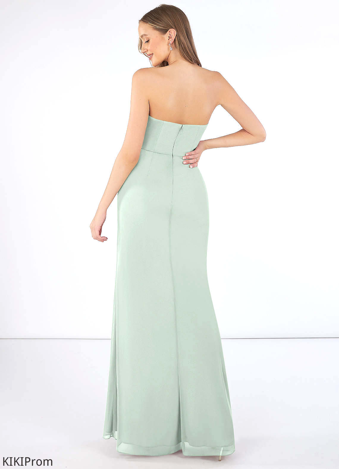 Jazmyn Sleeveless Natural Waist Floor Length V-Neck A-Line/Princess Bridesmaid Dresses