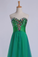 2024 Sweetheart Prom Dresses Empire Waist Floor Length With Beading/Sequins Tulle