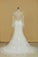 2022 Mermaid Scoop With Applique Long Sleeves Wedding Dresses Tulle Court Train