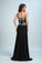 2022 Black Prom Dresses Mermaid/Trumpet Black Sweetheart Chiffon With Rhinestone