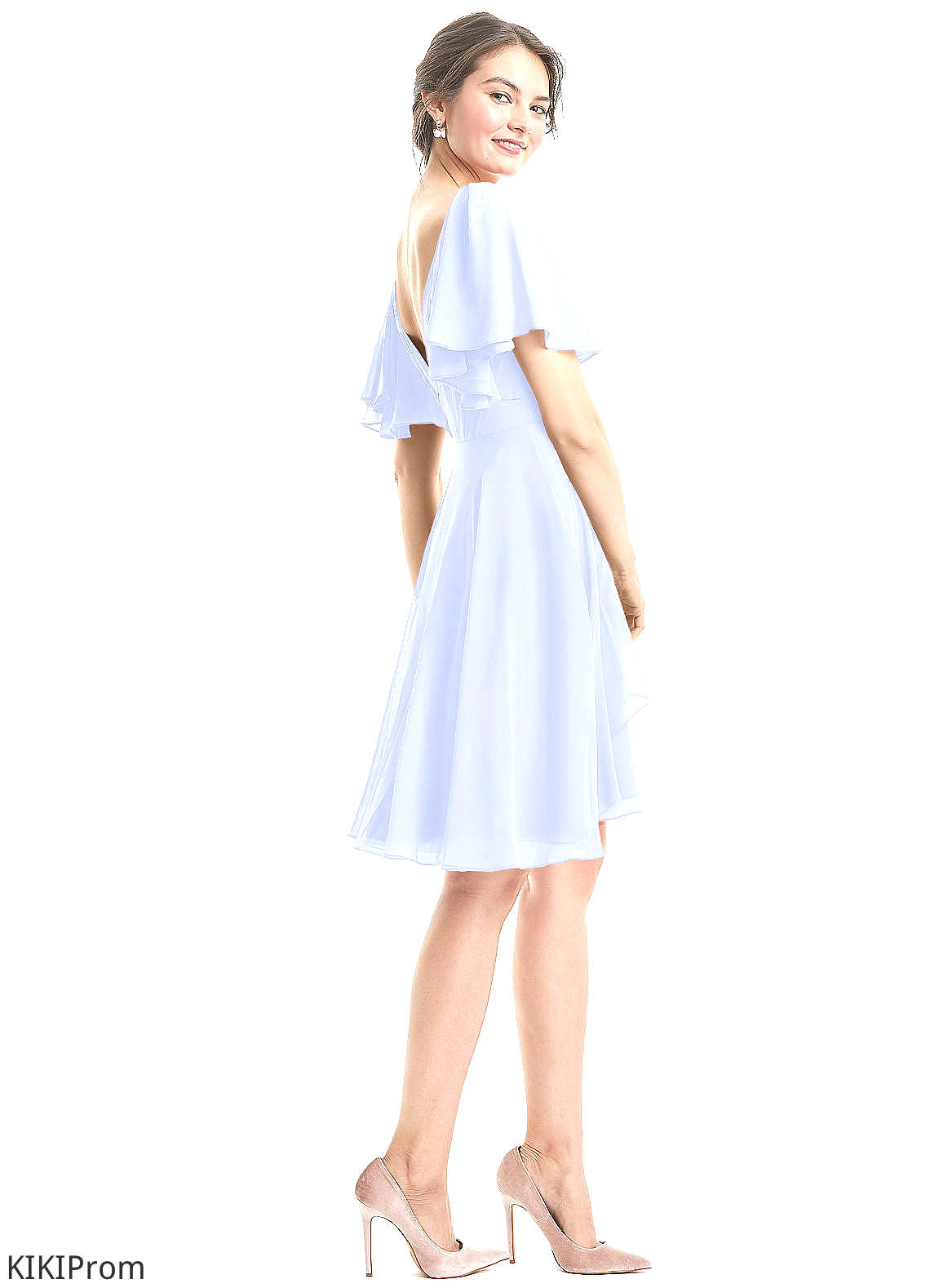 Natalia Sleeveless A-Line/Princess Floor Length V-Neck Natural Waist Bridesmaid Dresses