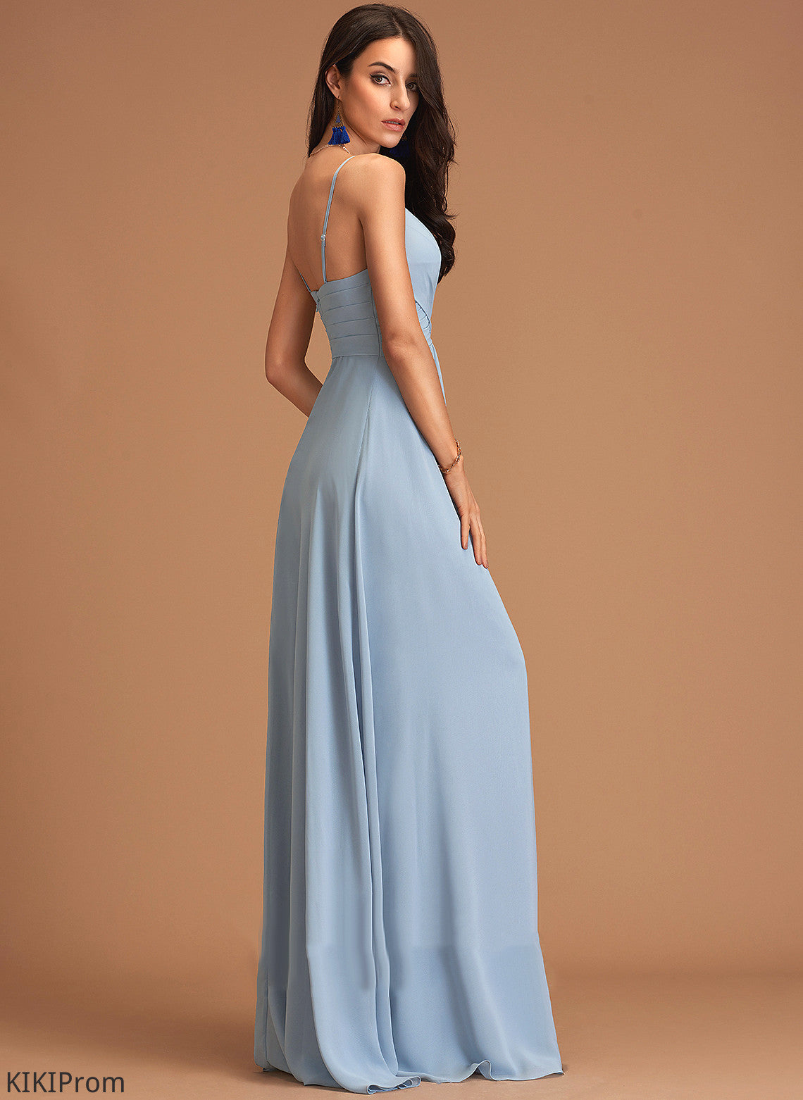 Length V-neck Floor-Length Pleated A-Line Neckline Fabric Embellishment Silhouette Anabella Floor Length Sleeveless Bridesmaid Dresses