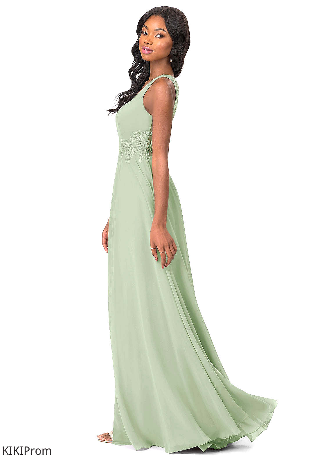 Alena Natural Waist Knee Length Sleeveless Halter A-Line/Princess Bridesmaid Dresses