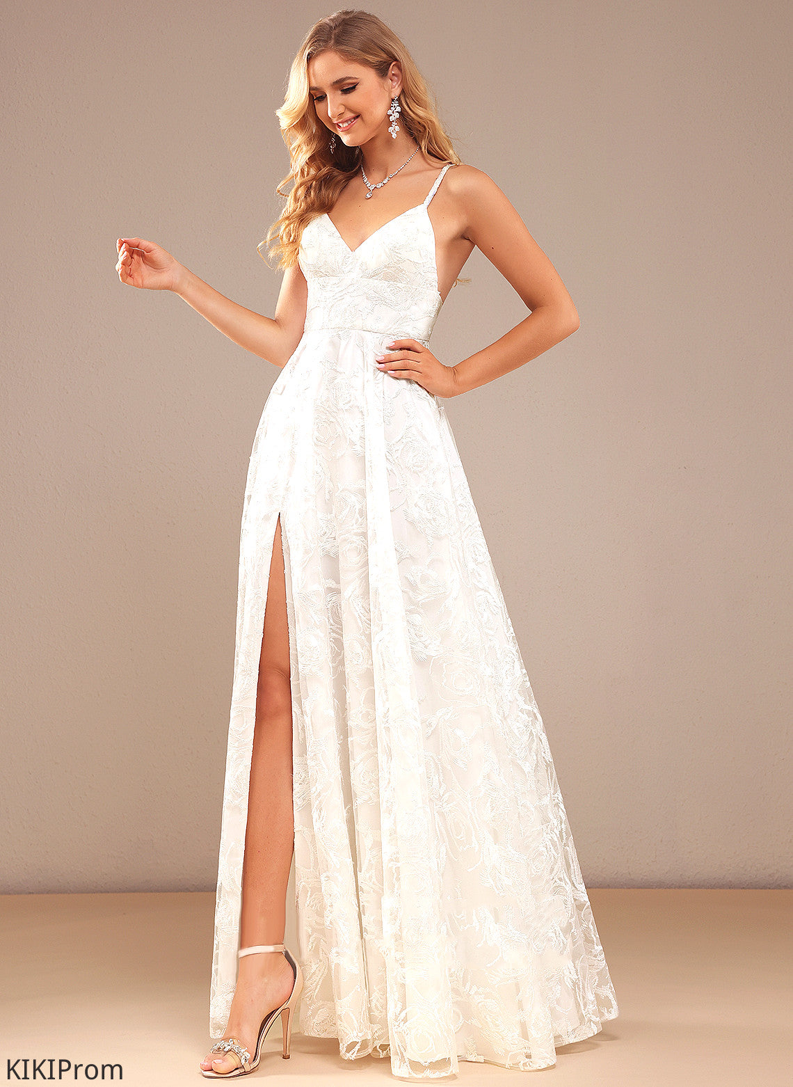 Wedding Dresses Lace Dress A-Line Wedding Cailyn Floor-Length V-neck