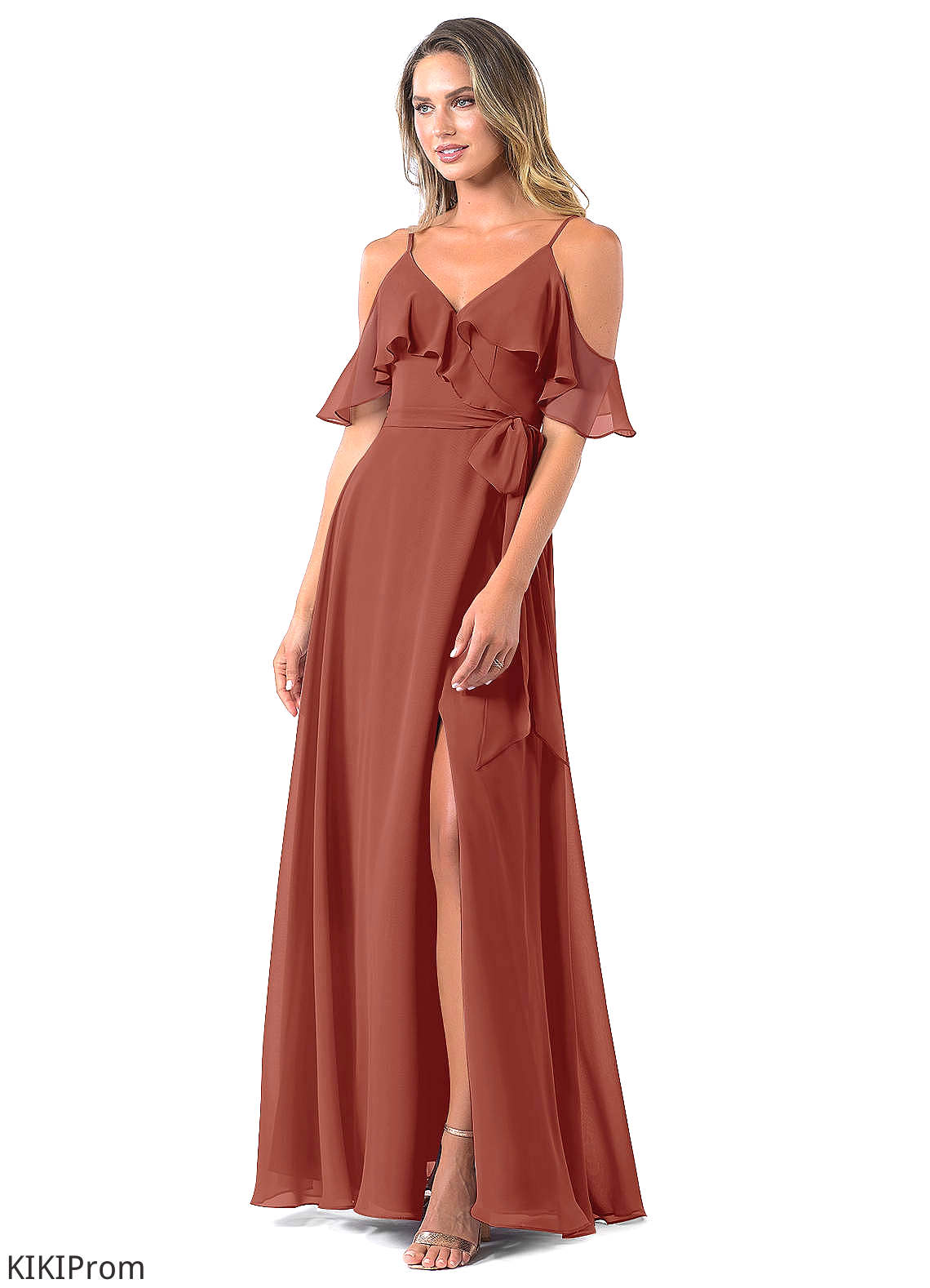 Kelsie Sleeveless Natural Waist Spaghetti Staps A-Line/Princess Bridesmaid Dresses