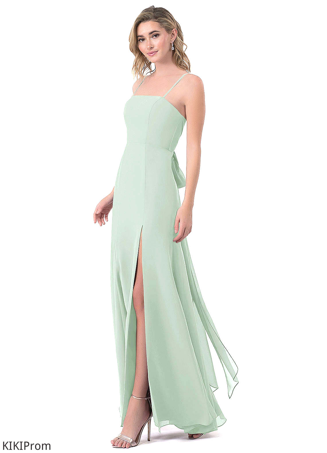 Athena Sleeveless A-Line/Princess Floor Length V-Neck Natural Waist Bridesmaid Dresses