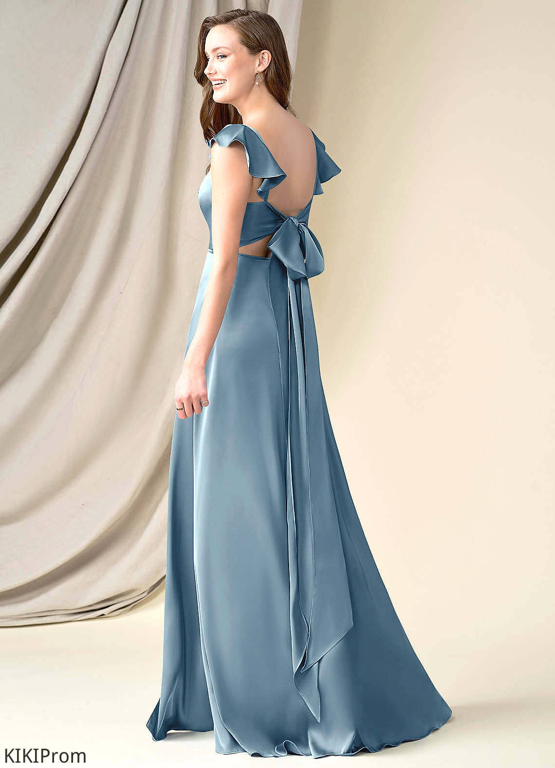 Jaylene Natural Waist Floor Length Sleeveless A-Line/Princess V-Neck Bridesmaid Dresses