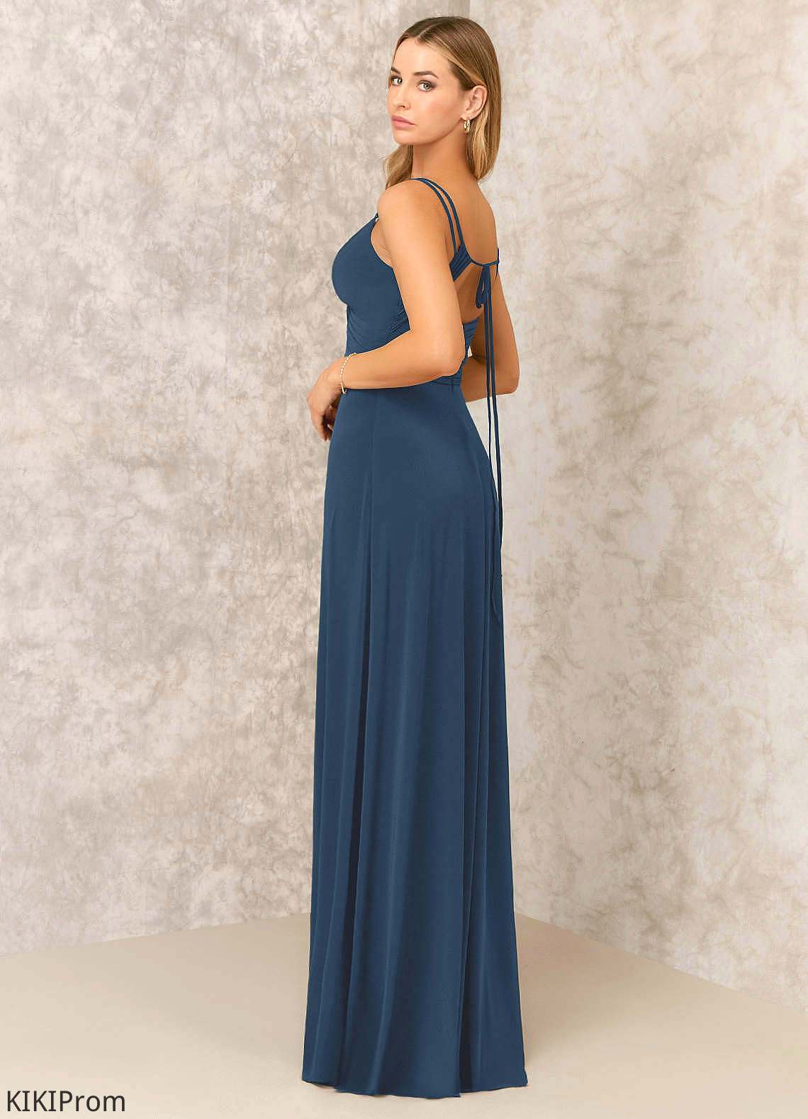 Anastasia A-Line/Princess Sleeveless Natural Waist Floor Length V-Neck Bridesmaid Dresses