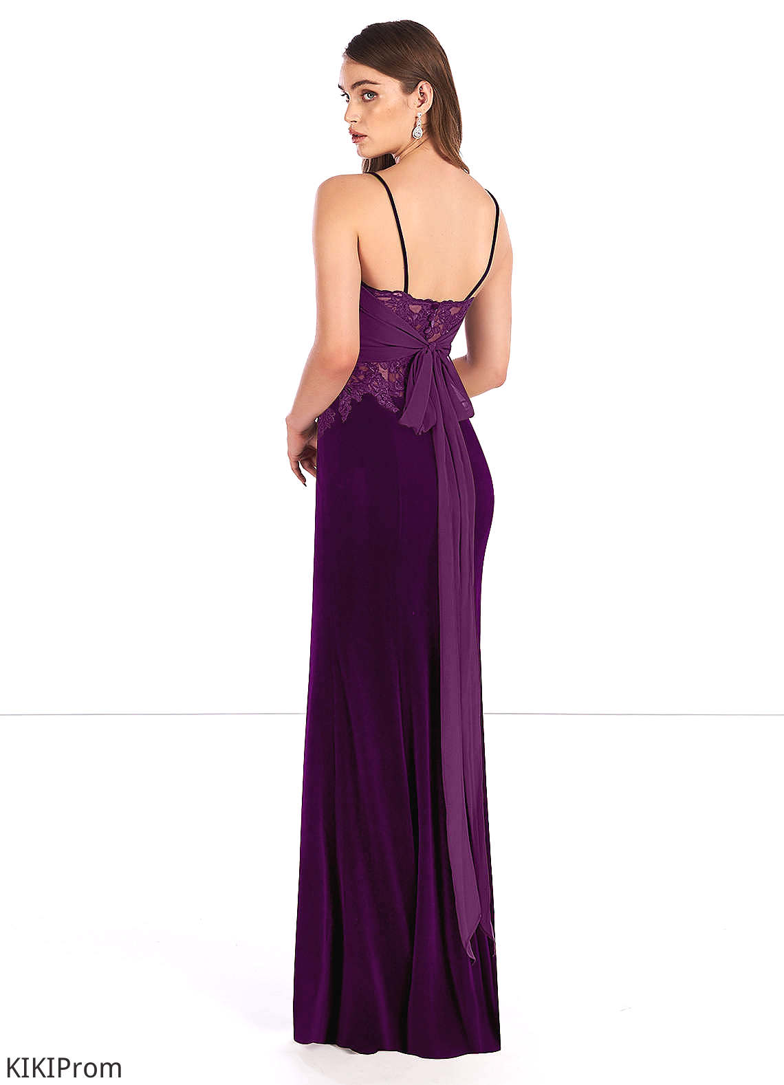 Lana Natural Waist Spaghetti Staps Sleeveless Floor Length A-Line/Princess Bridesmaid Dresses