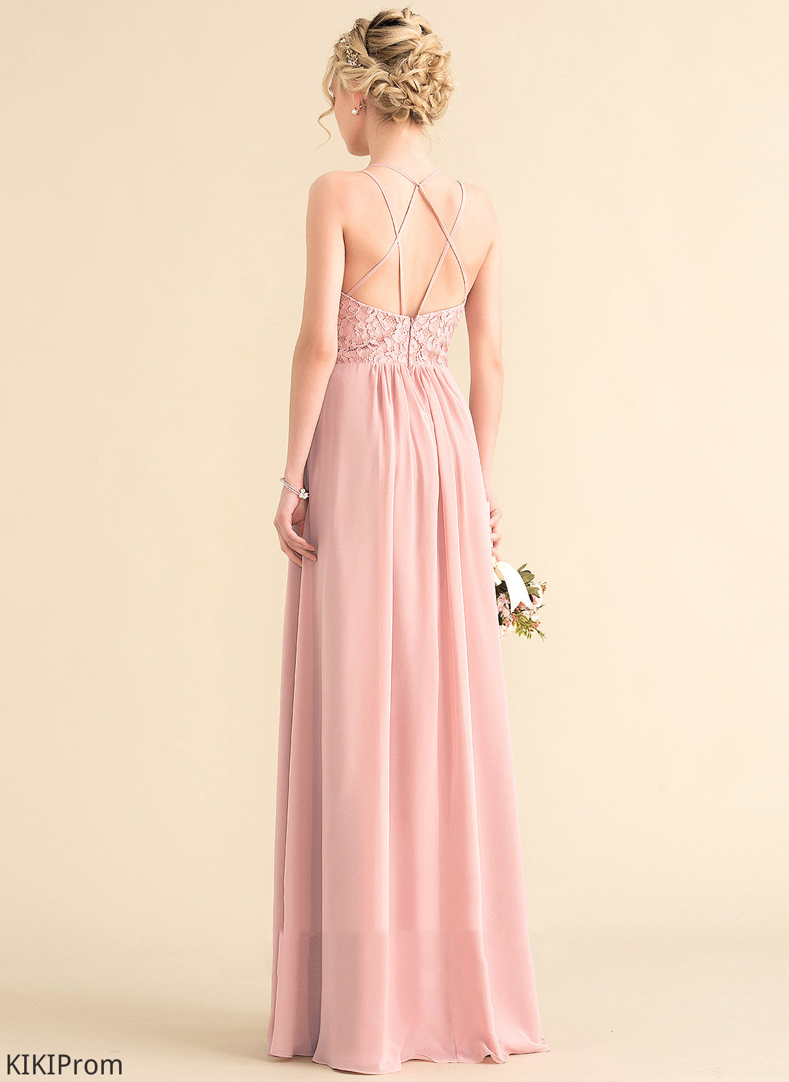 Sweetheart Lace Prom Dresses Floor-Length Chiffon A-Line Jaelynn