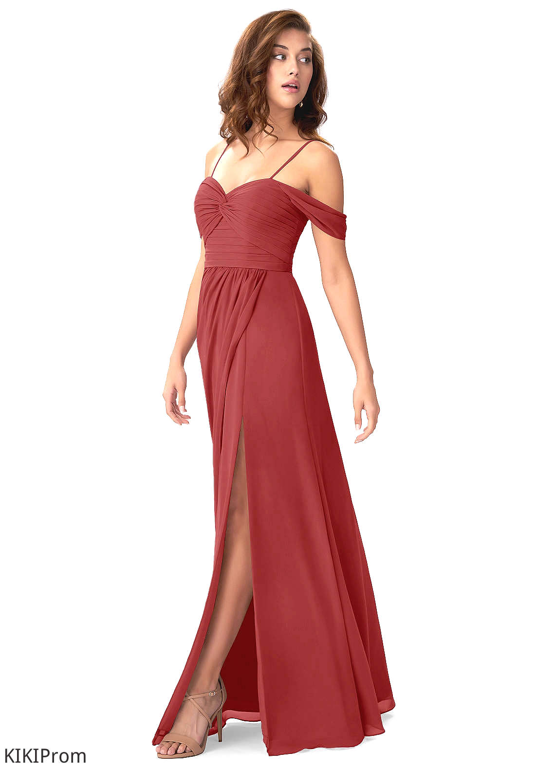 Raelynn Sheath/Column Spaghetti Staps High Low Sleeveless Natural Waist Bridesmaid Dresses