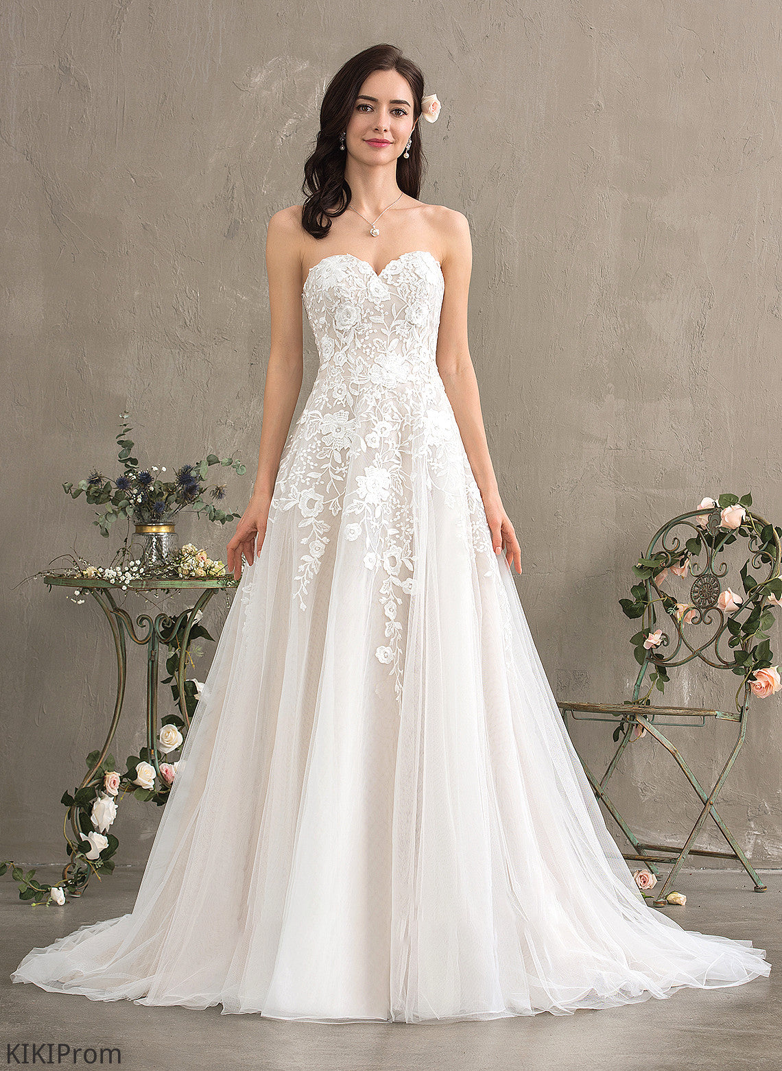 Wedding Carleigh Ball-Gown/Princess Train Tulle Sweetheart Dress Court Wedding Dresses