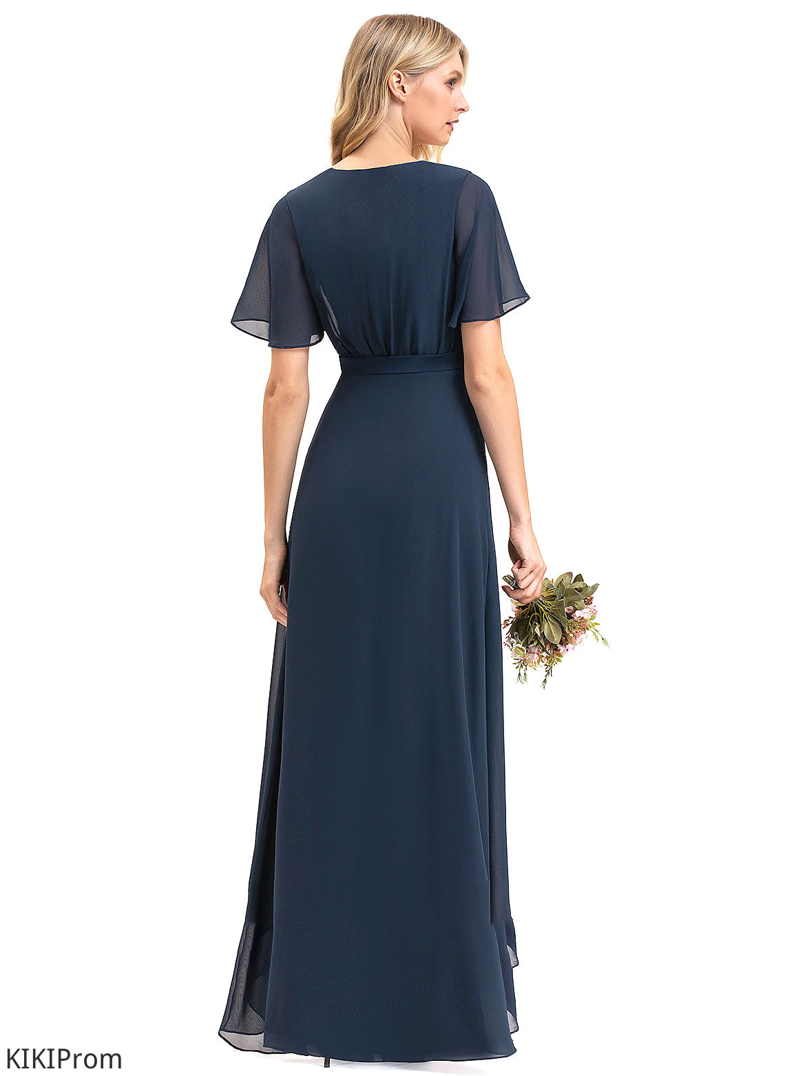 Silhouette Length Embellishment Asymmetrical Neckline V-neck A-Line Bow(s) Fabric Jordyn Scoop Sleeveless Bridesmaid Dresses