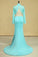 2022 Two Pieces Prom Dresses Mermaid Spandex & Tulle With Applique