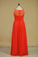 2022 New Arrival Scoop Chiffon With Ruffles A Line Burgundy Bridesmaid Dresses Floor Length