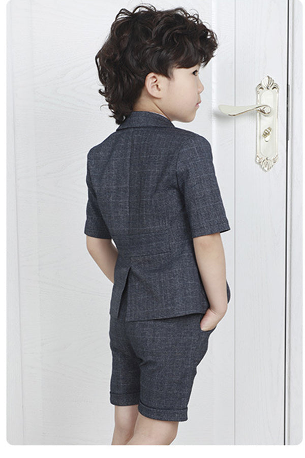 Cute Half Sleeves Kids Wedding Suit Ring Bearer Suits R01