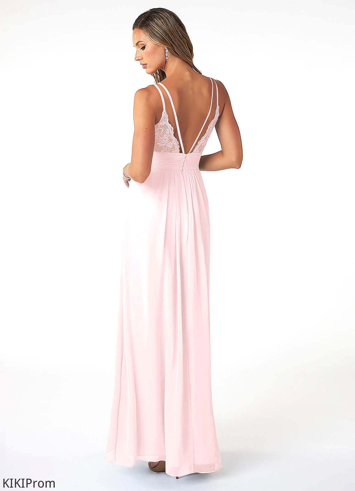 Juliet V-Neck Floor Length Natural Waist A-Line/Princess Sleeveless Bridesmaid Dresses