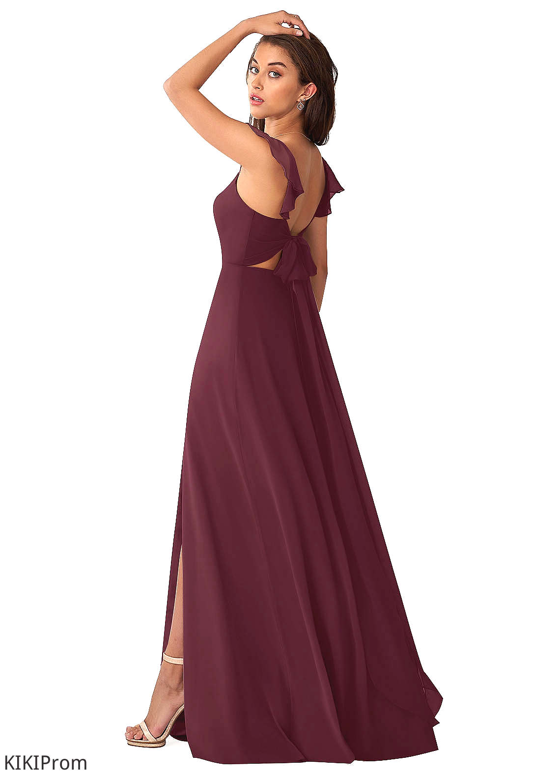 Gianna A-Line/Princess Sleeveless Natural Waist Floor Length Scoop Bridesmaid Dresses