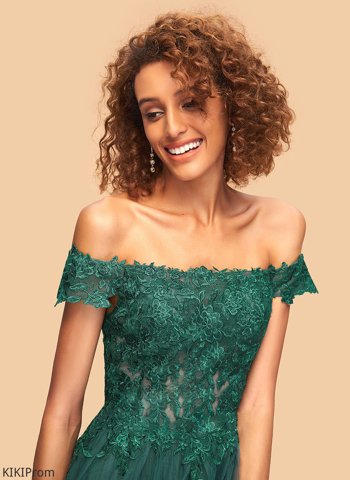 Homecoming Homecoming Dresses Dress Off-the-Shoulder Jaiden A-Line Knee-Length With Lace Tulle