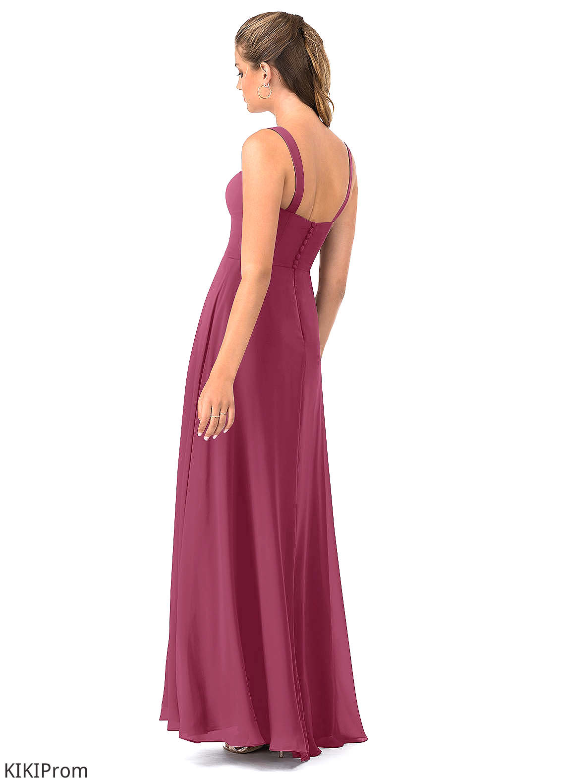 Aurora Straps Floor Length A-Line/Princess Sleeveless Natural Waist Bridesmaid Dresses