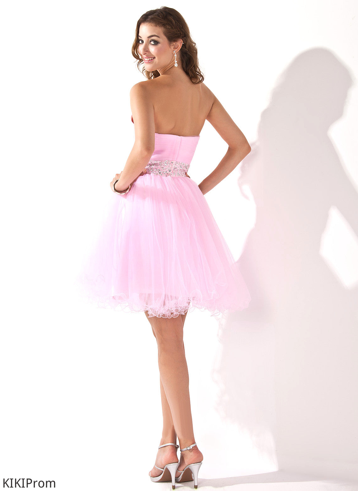 A-Line Dress Beading Sequins Jean Homecoming With Tulle Short/Mini Sweetheart Homecoming Dresses