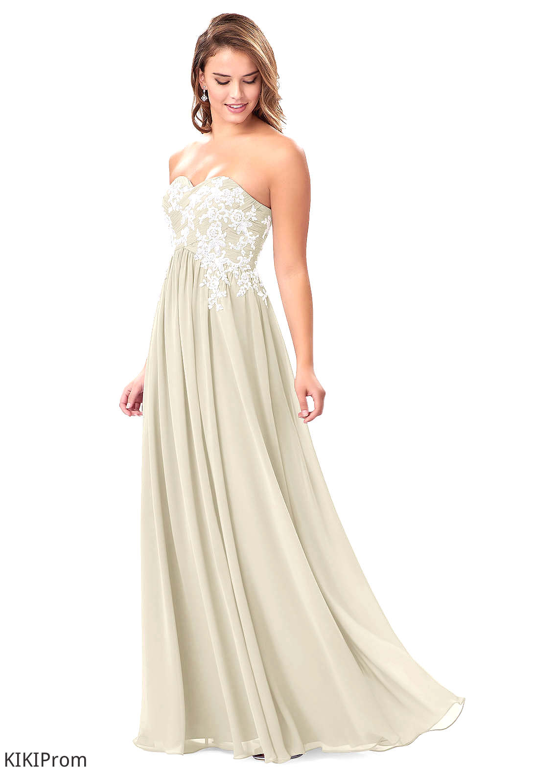 Jakayla V-Neck Sleeveless A-Line/Princess Natural Waist Floor Length Bridesmaid Dresses