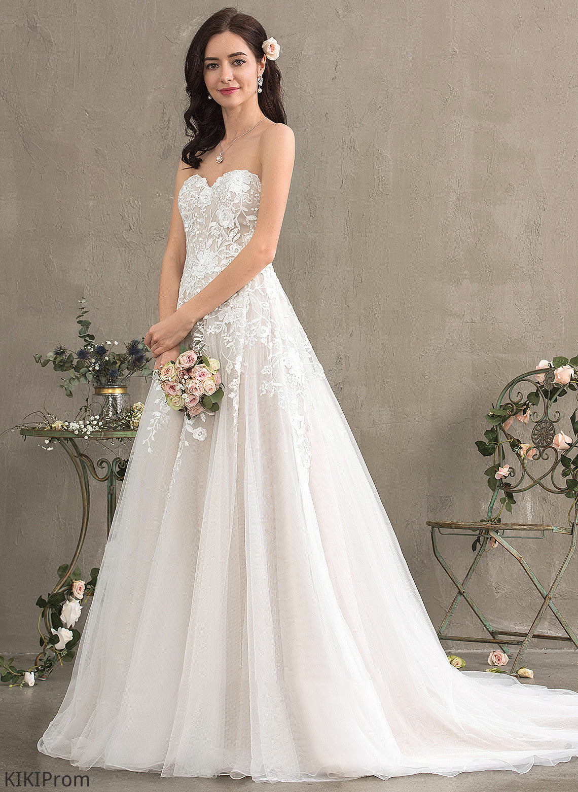 Wedding Carleigh Ball-Gown/Princess Train Tulle Sweetheart Dress Court Wedding Dresses