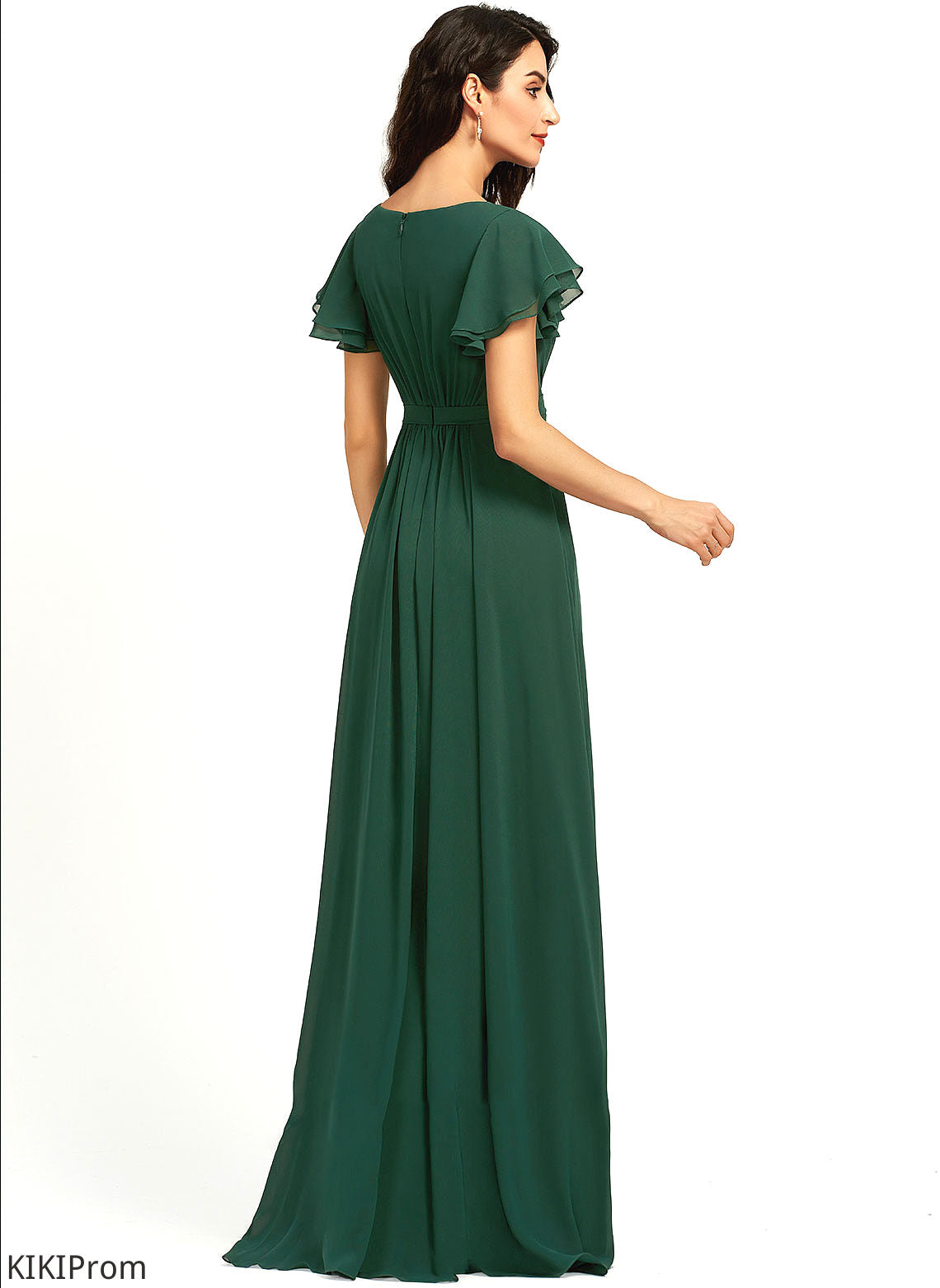 Length Ruffle Floor-Length A-Line Neckline Silhouette Fabric ScoopNeck Embellishment Myah Bridesmaid Dresses