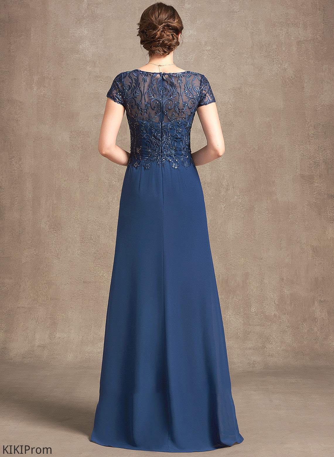 A-Line Sequins Floor-Length Lynn Lace With Chiffon the Mother Dress Bride Mother of the Bride Dresses of V-neck