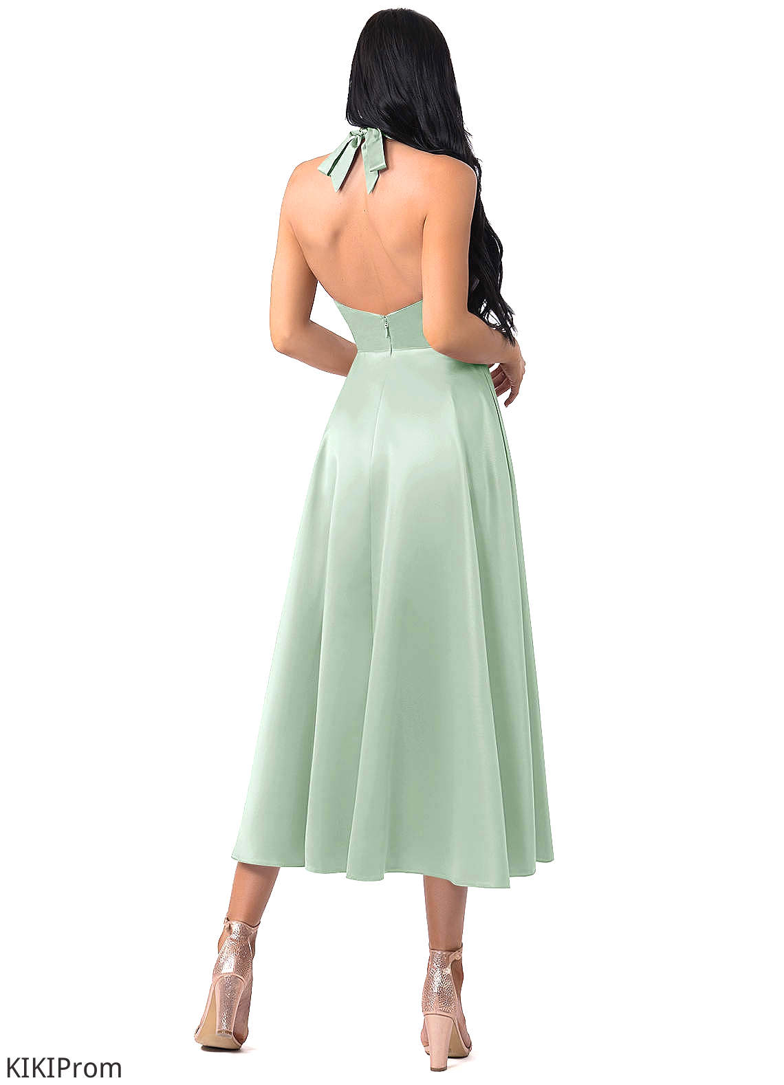 Lauretta A-Line/Princess Natural Waist Sleeveless Floor Length Scoop Bridesmaid Dresses
