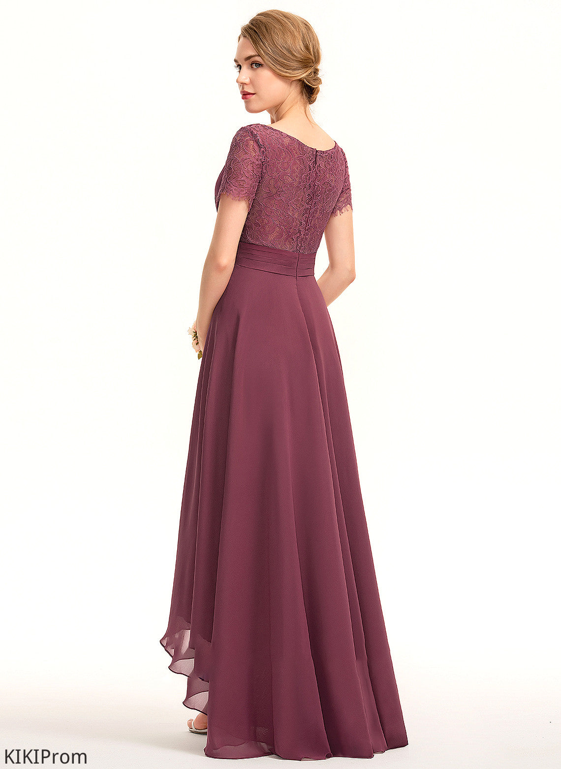 V-neck Length Neckline Embellishment Asymmetrical Ruffle Silhouette A-Line Fabric Marisol Bridesmaid Dresses
