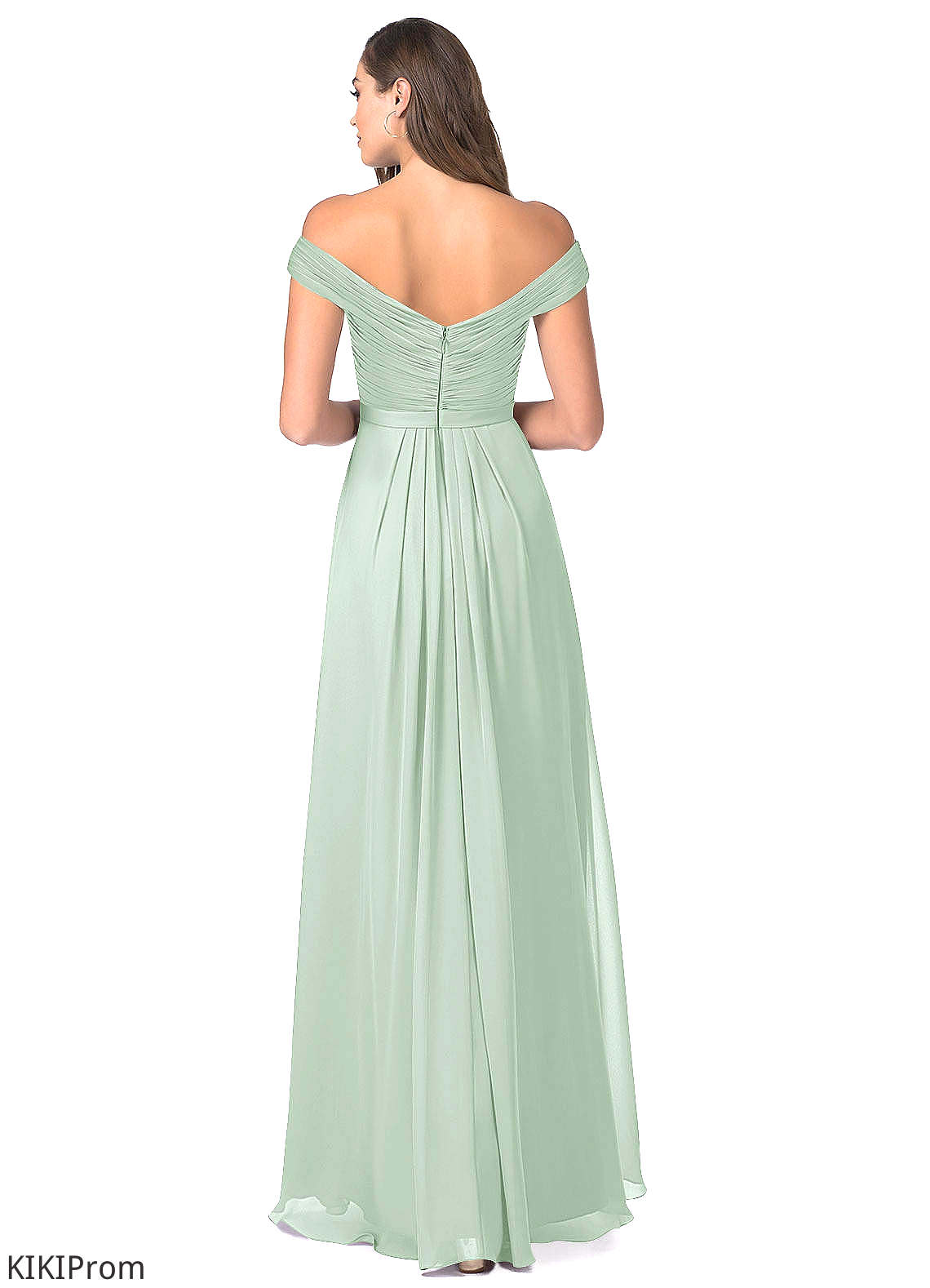 Geraldine A-Line/Princess Floor Length Natural Waist Spaghetti Staps Sleeveless Bridesmaid Dresses