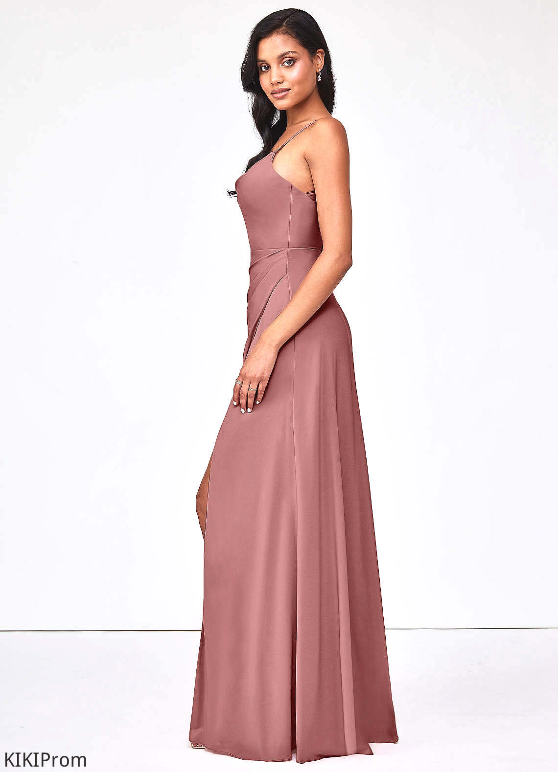 Jemima A-Line/Princess Natural Waist Scoop Sleeveless Floor Length Bridesmaid Dresses