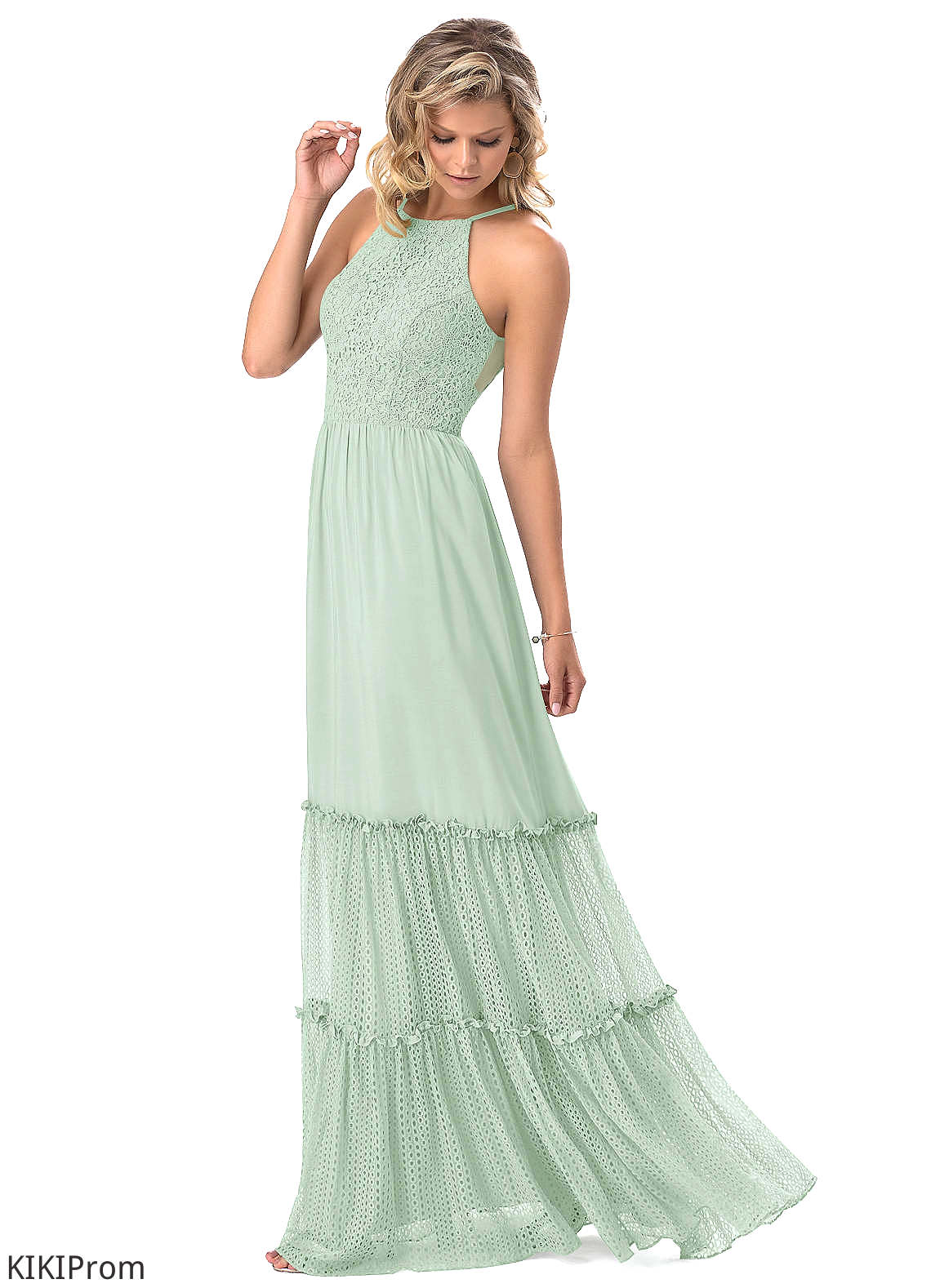 Damaris Sleeveless Natural Waist A-Line/Princess Spaghetti Staps Floor Length Bridesmaid Dresses