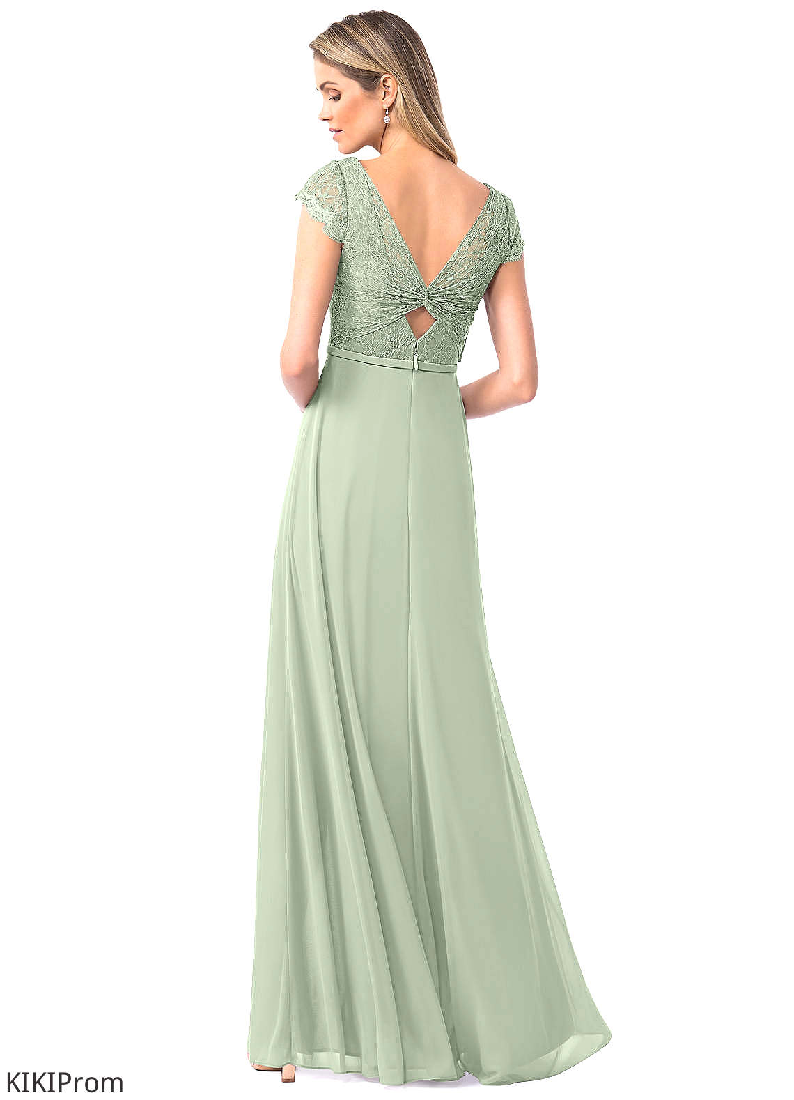 Denisse A-Line/Princess Scoop Floor Length Natural Waist Sleeveless Bridesmaid Dresses