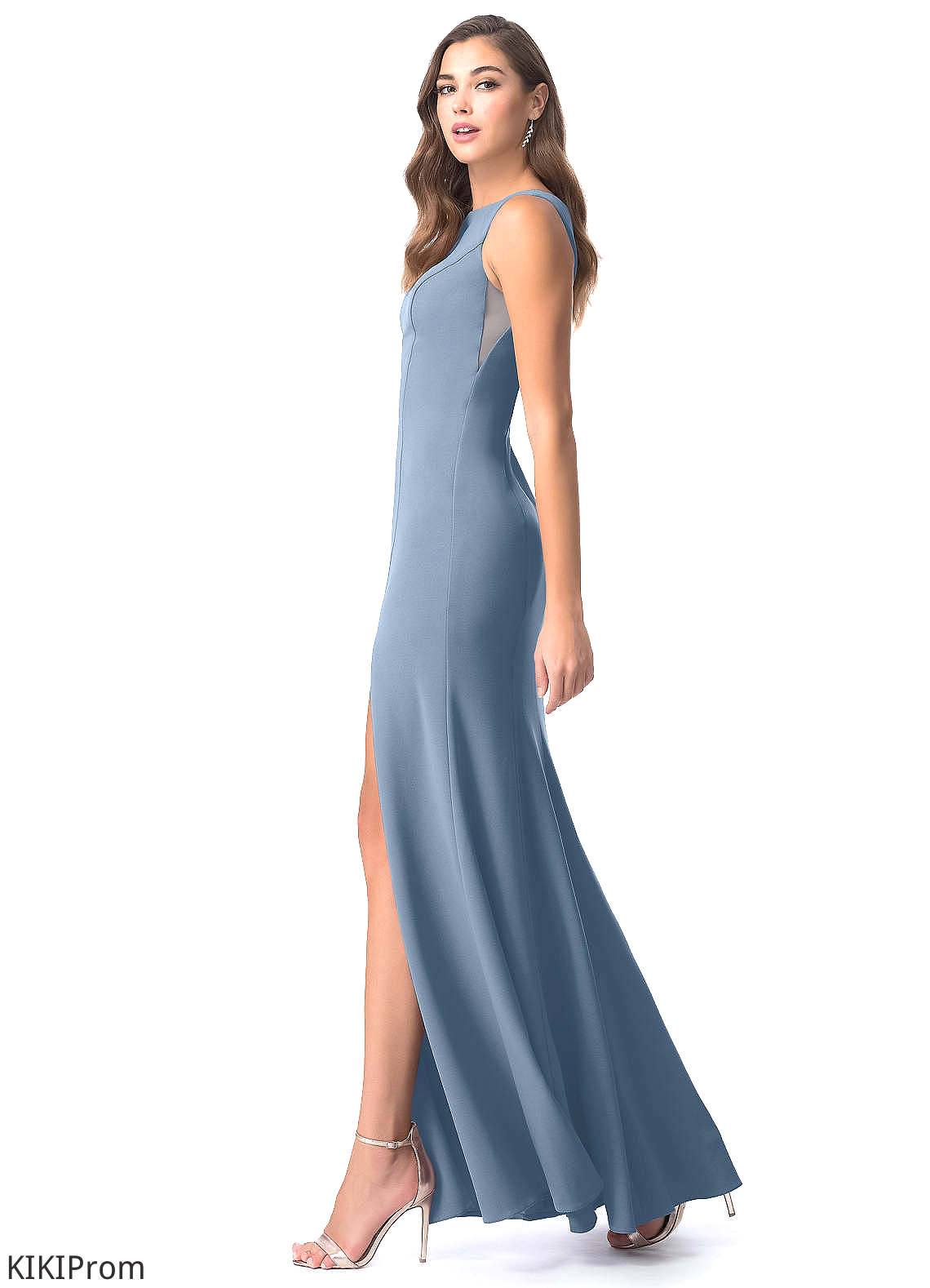 Anne Natural Waist Scoop A-Line/Princess Floor Length Sleeveless Bridesmaid Dresses