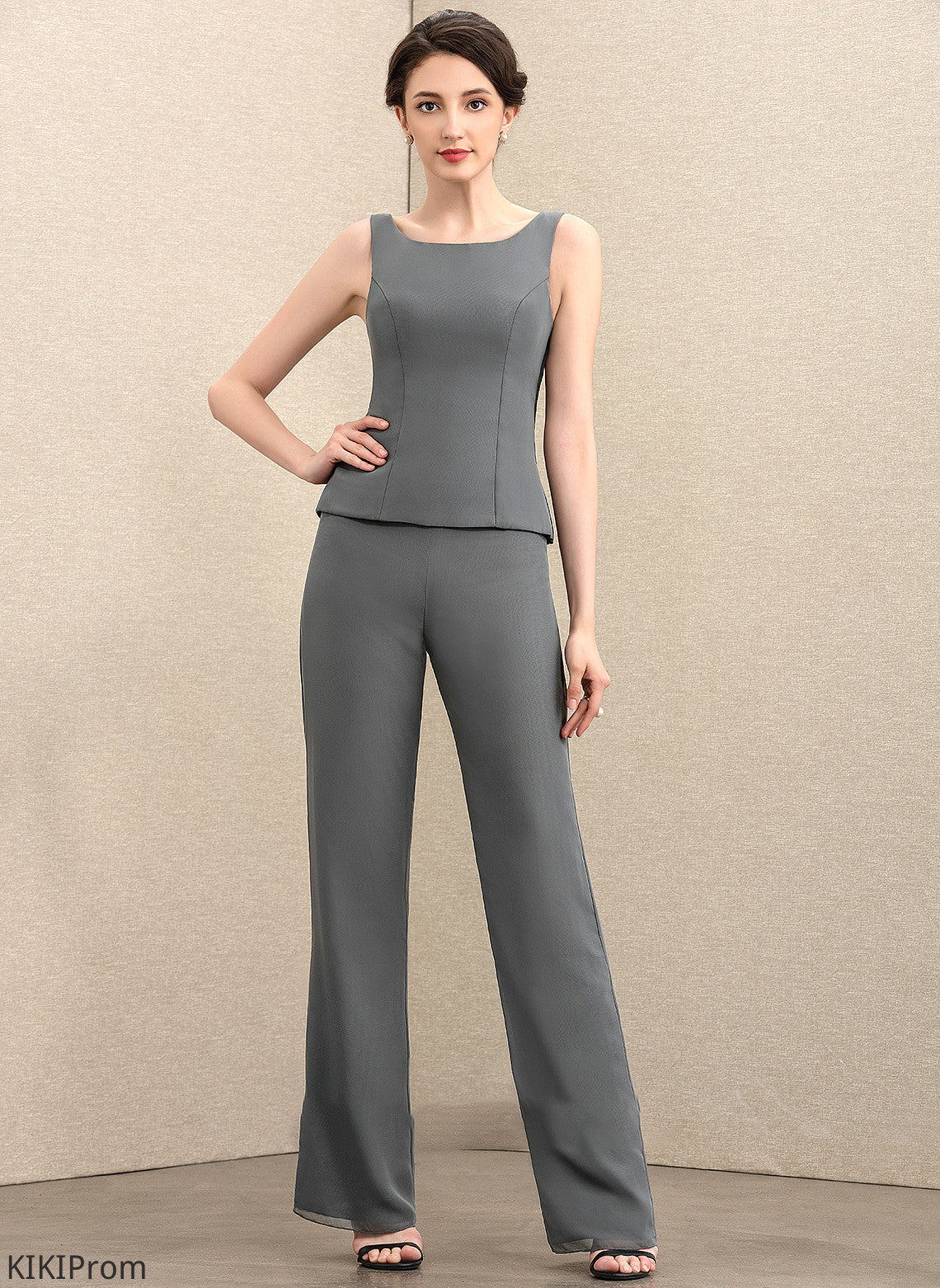 Dress Jumpsuit/Pantsuit the Chiffon Neck Ankle-Length Scoop of Bride Stephanie Mother of the Bride Dresses Mother